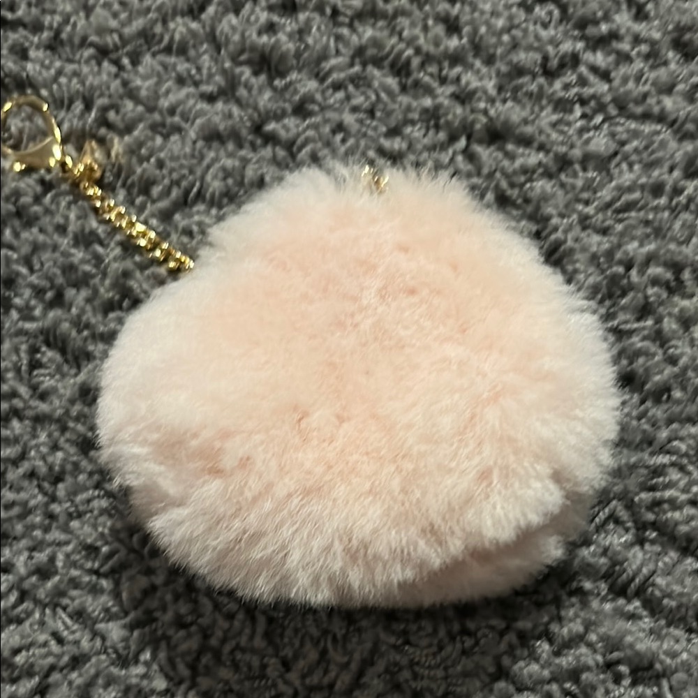 Fluffy Pink Keychain Pom Pom. Ugg
